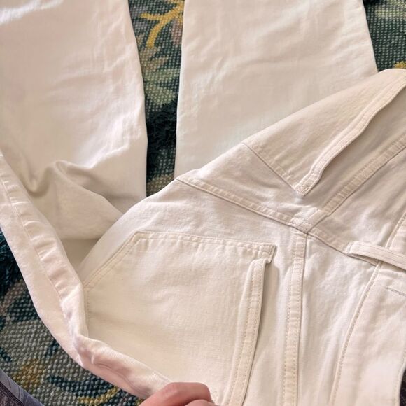 Madewell The Perfect Vintage Wide Leg Crop White Jean 26 - Picture 2 of 3